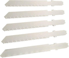 Disston - 5 Piece, 2-3/4" to 3-1/2" Long, 6 to 14 Teeth per Inch, Carbon Jig Saw Blade Set - Toothed Edge, U-Shank - A1 Tooling