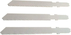 Disston - 3 Piece, 3" to 3" Long, 10-14 to 24 Teeth per Inch, Bi-Metal Jig Saw Blade Set - Toothed Edge, U-Shank - A1 Tooling