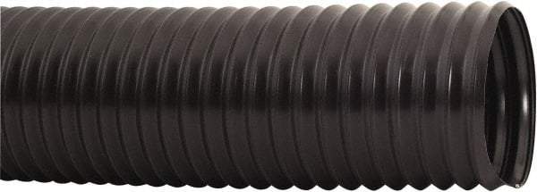 Hi-Tech Duravent - 3-1/2" ID, 1.5 Hg Vac Rating, 1 psi, PVC Vacuum & Duct Hose - 50' Long, Black, 1.18" Bend Radius, -20 to 165°F - A1 Tooling