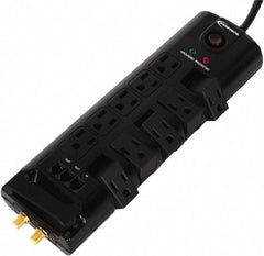 innovera - 10 Outlets, 120 Volts, 15 Amps, 6' Cord, Surge Power Outlet Strip - Floor Mount, 5-15R NEMA Configuration - A1 Tooling