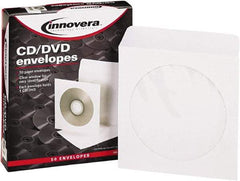 innovera - 50 Piece White CD/DVD Envelope - 5" High x 5" Wide - A1 Tooling