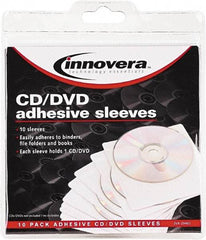 innovera - 100 Piece Clear CD/DVD Sleeves - 5" High x 5" Wide - A1 Tooling