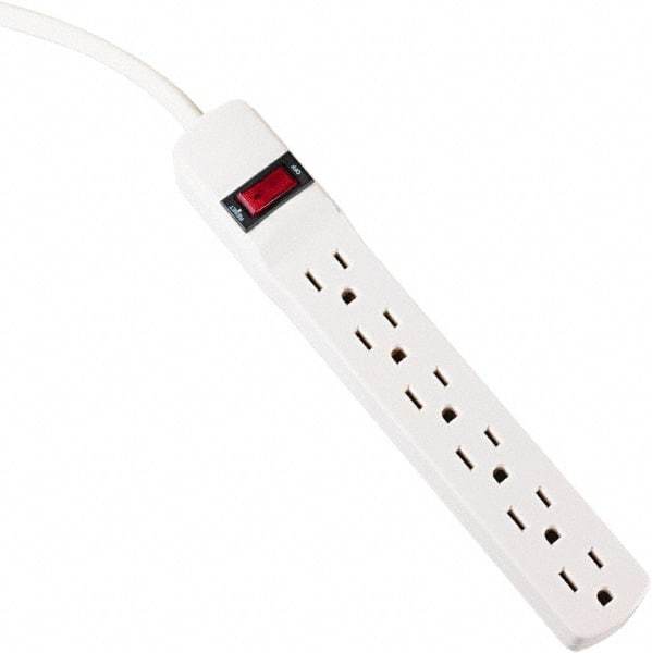 innovera - 6 Outlets, 120 Volts, 15 Amps, 15' Cord, Power Outlet Strip - 5-15R NEMA Configuration - A1 Tooling