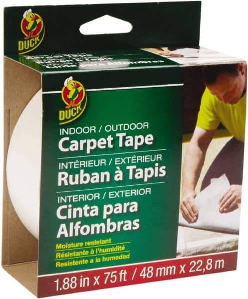 Duck - 1.88" x 25 Yd Rubber Adhesive Double Sided Tape - 6 mil Thick, White, Rubber Liner, Series DUC442062 - A1 Tooling