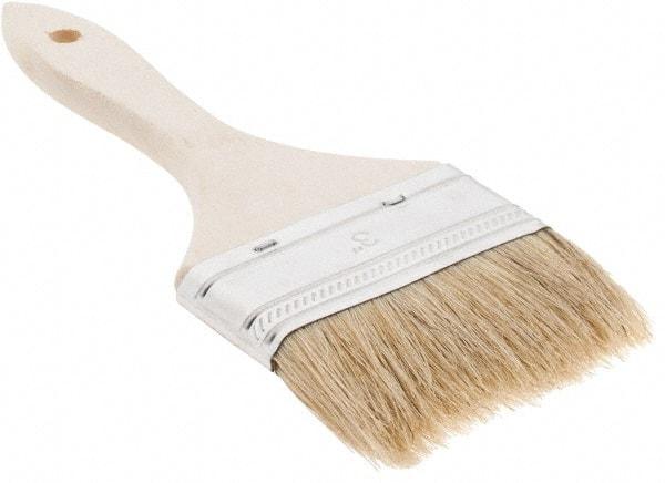 Weiler - 3" Flat Hog Chip Brush - 1-1/2" Bristle Length, 10" Wood Beavertail Handle - A1 Tooling