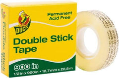 Duck - 1/2" x 75' Acrylic Adhesive Double Sided Tape - 6 mil Thick, Clear, Polypropylene Film Liner, Series DUC - A1 Tooling