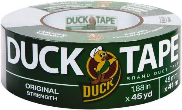 Duck - 1-7/8" x 45 Yds Gray Duct Tape - 9 mil, Rubber Adhesive, Vinyl Backing, 22 Lb/ln Tensile Strength, Series DUC - A1 Tooling