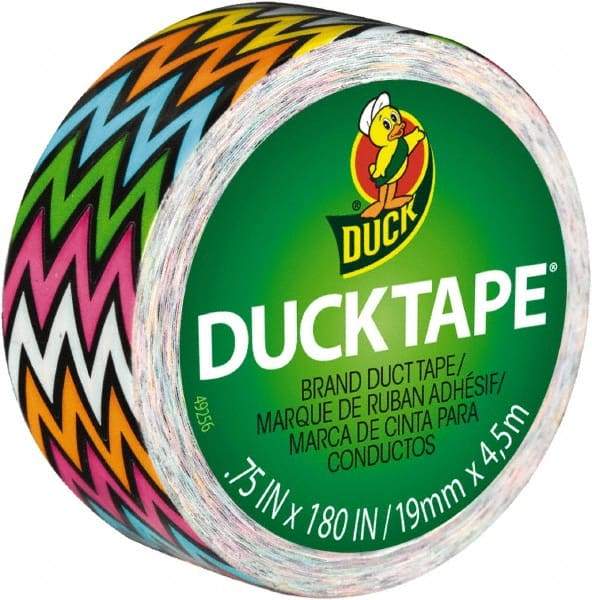 Duck - 3/4" x 5 Yds Zig Zag Duct Tape - 9 mil, Rubber Adhesive, Vinyl Backing, 22 Lb/ln Tensile Strength, Series DUC - A1 Tooling