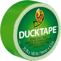 Duck - 3/4" x 5 Yds Green Duct Tape - 9 mil, Rubber Adhesive, Vinyl Backing, 22 Lb/ln Tensile Strength, Series DUC - A1 Tooling