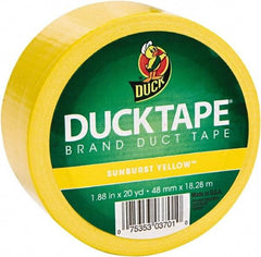 Duck - 1-7/8" x 20 Yds Yellow Duct Tape - 9 mil, Rubber Adhesive, Vinyl Backing, 22 Lb/ln Tensile Strength, Series DUC - A1 Tooling