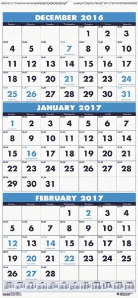 House of Doolittle - 7 Sheet, 8 x 17", Wall Calendar - A1 Tooling