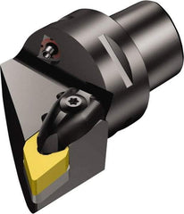 Sandvik Coromant - Right Hand Cut, Size C4, DNMG 150608 Insert Compatiblity, Internal Modular Turning & Profiling Cutting Unit Head - 27mm Ctr to Cutting Edge, 55mm Head Length, Through Coolant, Series T-Max P - A1 Tooling