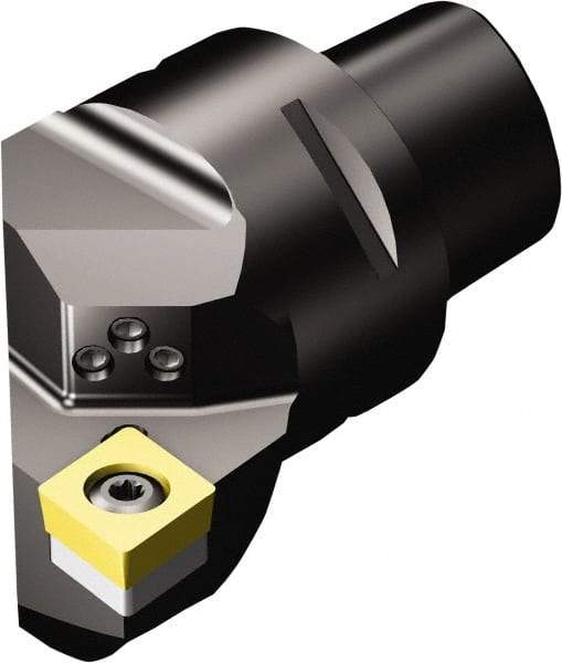 Sandvik Coromant - Left Hand Cut, Size C6, CCMT 432 Insert Compatiblity, Modular Turning & Profiling Cutting Unit Head - 45mm Ctr to Cutting Edge, 65mm Head Length, Through Coolant, Series CoroTurn 107 - A1 Tooling