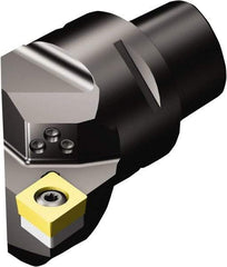 Sandvik Coromant - Left Hand Cut, Size C6, CCMT 432 Insert Compatiblity, Modular Turning & Profiling Cutting Unit Head - 45mm Ctr to Cutting Edge, 65mm Head Length, Through Coolant, Series CoroTurn 107 - A1 Tooling