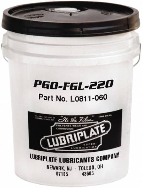 Lubriplate - 5 Gal Pail, Synthetic Gear Oil - 6°F to 443°F, 227 St Viscosity at 40°C, 42 St Viscosity at 100°C, ISO 220 - A1 Tooling