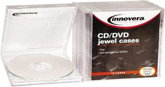 innovera - 1 Compartment, 4-7/8 Inch Wide x 3/8 Inch Deep x 5-5/8 Inch High, CD/DVD Case - Plastic, Clear - A1 Tooling