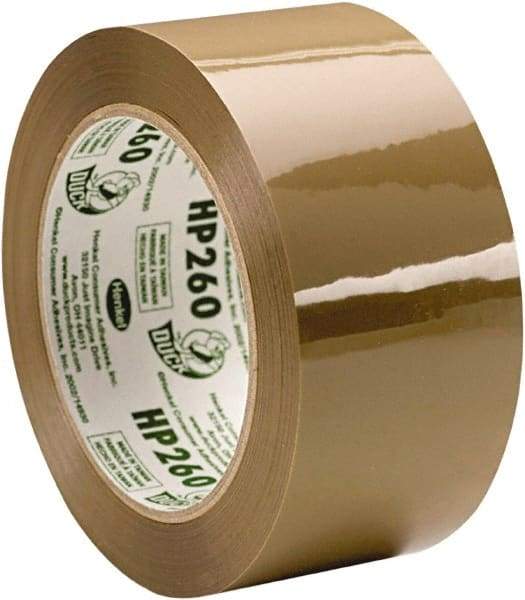 Duck - 1-7/8" x 60 Yd Tan Acrylic Adhesive Packaging Tape - Polypropylene Film Backing, 3.1 mil Thick, 35 Lb Tensile Strength, Series DUC - A1 Tooling