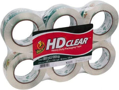 Duck - 1-7/8" x 110 Yd Clear Acrylic Adhesive Packaging Tape - Polypropylene Film Backing, 2.6 mil Thick, 31 Lb Tensile Strength, Series DUC - A1 Tooling