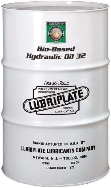 Lubriplate - 55 Gal Drum Botanical Hydraulic Oil - SAE 10, ISO 32, 30.87 cSt at 40° & 6.9 cSt at 100°C - A1 Tooling