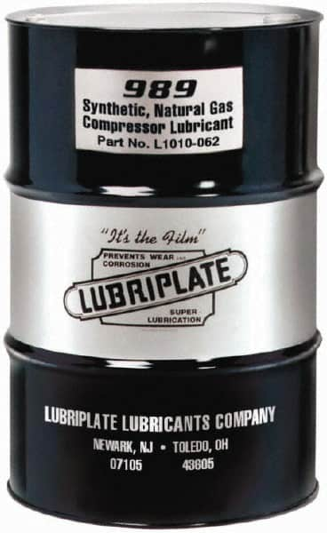 Lubriplate - 55 Gal Drum, ISO 150, SAE 40, Air Compressor Oil - 7°F to 373°, 138 Viscosity (cSt) at 40°C, 24 Viscosity (cSt) at 100°C - A1 Tooling