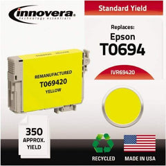 innovera - Yellow Inkjet Printer Cartridge - Use with Epson Stylus C120, CX5000, CX6000, CX7000F, CX7400, CX7450, CX8400, CX9400, NX100, NX200, NX300, NX400, WorkForce 30, 40 - A1 Tooling