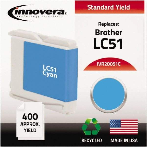 innovera - Cyan Ink Cartridge - Use with Brother DCP-130C, 330C, 350C, Fax 1360, 1860C, 1960C, 2480C, 2580C, MFC-230C, 240C, 440CN, 465CN, 665CW, 685CW, 845CW, 885CW, 3360C, 5460CN, 5860CN - A1 Tooling