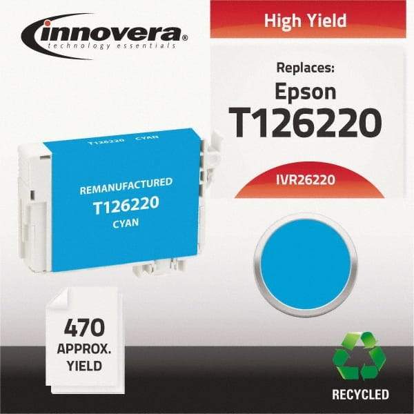 innovera - Cyan Inkjet Printer Cartridge - Use with Epson Stylus NX330, NX430, Workforce 60, 435, 520, 545, 630, 633, 635, 645, 840, 845, 7010, 7510 - A1 Tooling