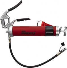 Proto - 3,600 Max psi, Flexible Pistol Grease Gun - 14 oz (Cartridge) & 16 oz (Bulk) Capacity, 3-Way, Bulk, Cartridge & Filler Pump - A1 Tooling