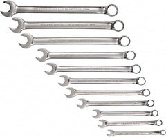 Proto - 11 Piece, 7mm to 19mm, 12 Point Combination Wrench Set - Metric Measurement Standard, Full Polish Chrome Finish, Comes in Tool Roll - A1 Tooling