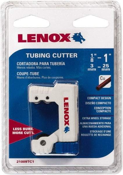 Lenox - 1/8" to 1" Pipe Capacity, Tube Cutter - Cuts Copper - A1 Tooling