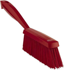 Vikan - 14" OAL, Polyester Staple Set Bench Brush - 2" Bristle Length, 6-3/8" Long Head, Red - A1 Tooling