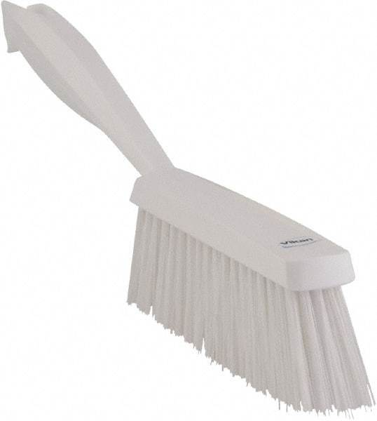 Vikan - 14" OAL, Polyester Staple Set Bench Brush - 2" Bristle Length, 6-3/8" Long Head, White - A1 Tooling