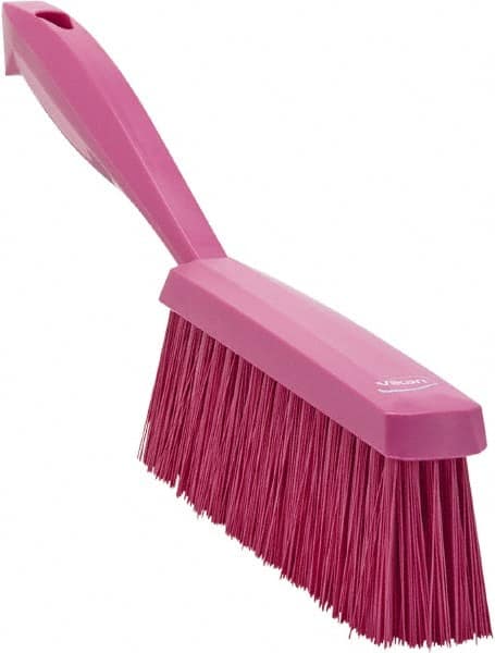 Vikan - 14" OAL, Polyester Staple Set Bench Brush - 2" Bristle Length, 6-3/8" Long Head, Pink - A1 Tooling