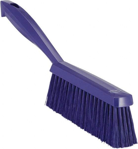 Vikan - 14" OAL, Polyester Staple Set Bench Brush - 2" Bristle Length, 6-3/8" Long Head, Purple - A1 Tooling