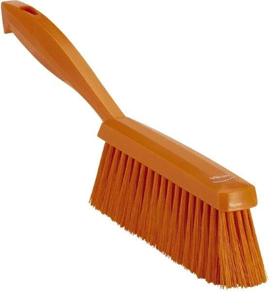 Vikan - 14" OAL, Polyester Staple Set Bench Brush - 2" Bristle Length, 6-3/8" Long Head, Orange - A1 Tooling