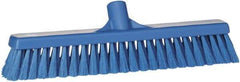 Vikan - 16" Fine Particle Synthetic Push Broom - 2" Bristle Length, Plastic Block, European Threaded Handle Connection - A1 Tooling