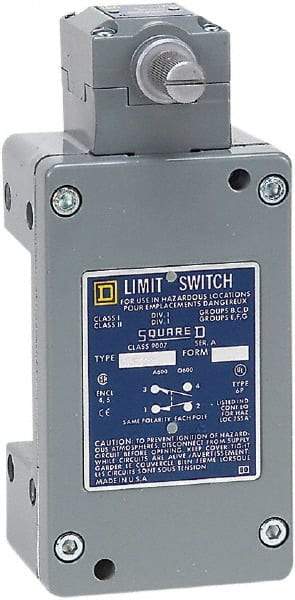 Square D - SPDT, NC/NO, 600 Volt Screw Terminal, Rotary Head Actuator, General Purpose Limit Switch - 1, 2, 4, 6, 12, 13, 6P NEMA Rating, IP67 IPR Rating - A1 Tooling