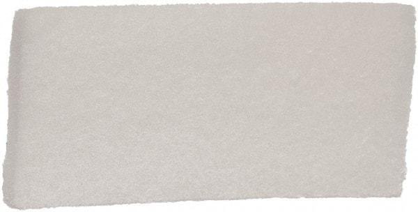 Remco - 10" Long x 4-1/2" Wide x 1-1/8" Thick Scouring Pad - Light-Duty, White - A1 Tooling