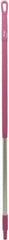 Vikan - 51 x 1-1/4" Aluminum Squeegee Handle - European Threaded Connection, Pink - A1 Tooling