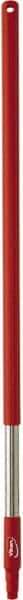 Vikan - 59 x 1-1/4" Fiberglass Squeegee Handle - European Threaded Connection, Red - A1 Tooling