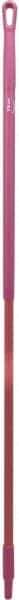 Vikan - 59 x 1-1/4" Fiberglass Squeegee Handle - European Threaded Connection, Pink - A1 Tooling