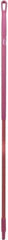 Vikan - 59 x 1-1/4" Fiberglass Squeegee Handle - European Threaded Connection, Pink - A1 Tooling