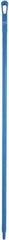 Vikan - 59 x 1-1/4" Polypropylene Squeegee Handle - European Threaded Connection, Blue - A1 Tooling