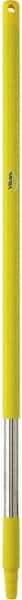 Vikan - 39-1/2 x 1-1/4" Stainless Steel Squeegee Handle - European Threaded Connection, Yellow - A1 Tooling