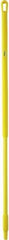 Vikan - 51 x 1-1/4" Fiberglass Squeegee Handle - European Threaded Connection, Yellow - A1 Tooling