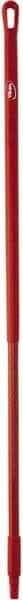 Vikan - 51 x 1-1/4" Fiberglass Squeegee Handle - European Threaded Connection, Red - A1 Tooling