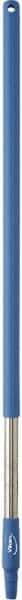 Vikan - 39-1/2 x 1-1/4" Stainless Steel Squeegee Handle - European Threaded Connection, Blue - A1 Tooling