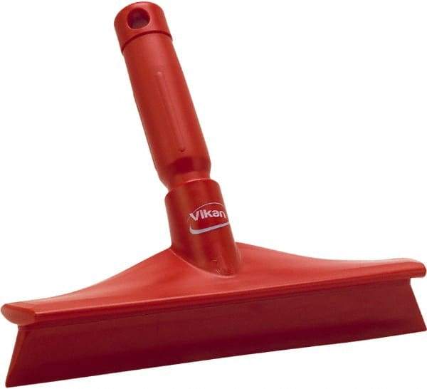 Vikan - 9.84" Rubber Blade Bench Squeegee - Single Edge, Red, Plastic Holder - A1 Tooling