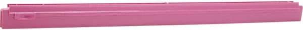 Vikan - 24" Rubber Blade Squeegee Refill - Double Edge, Pink, Plastic Holder - A1 Tooling