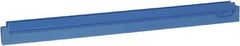 Vikan - 20" Rubber Blade Squeegee Refill - Double Edge, Blue, Plastic Holder - A1 Tooling